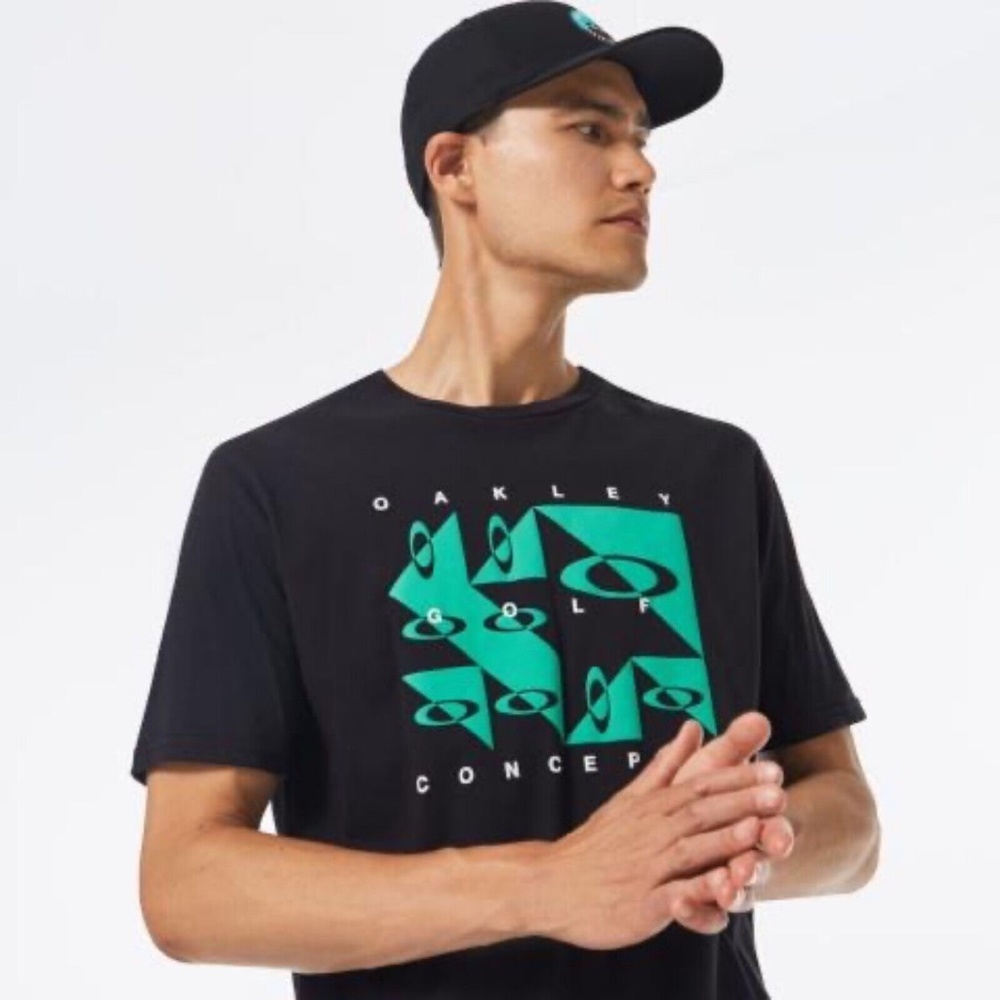 Oakley Everywhere Tee Black Golf Concepts T Shirt Mens L, XL